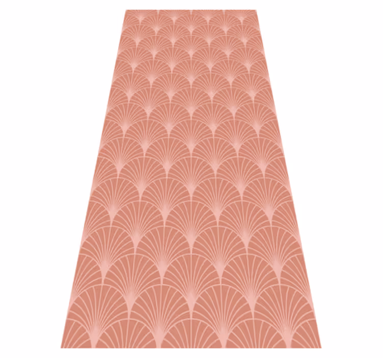 Alfombra vinílica vintage patrón de palmas rosa oro - TenVinilo