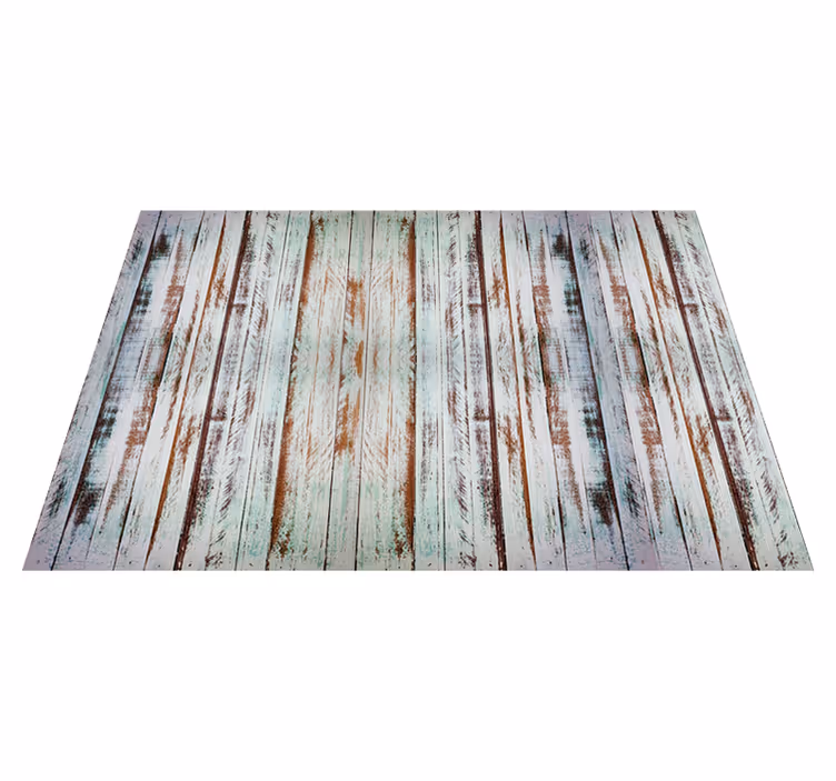 Alfombra vinílica vintage madera desgastada - TenVinilo