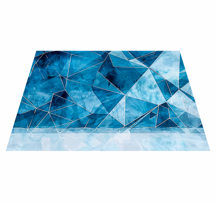 Alfombra vinílica imitación azul fragmentado - TenVinilo
