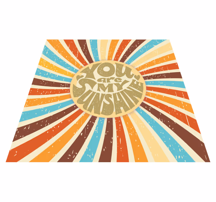 Alfombra vinílica frase eres mi rayo de sol - TenVinilo