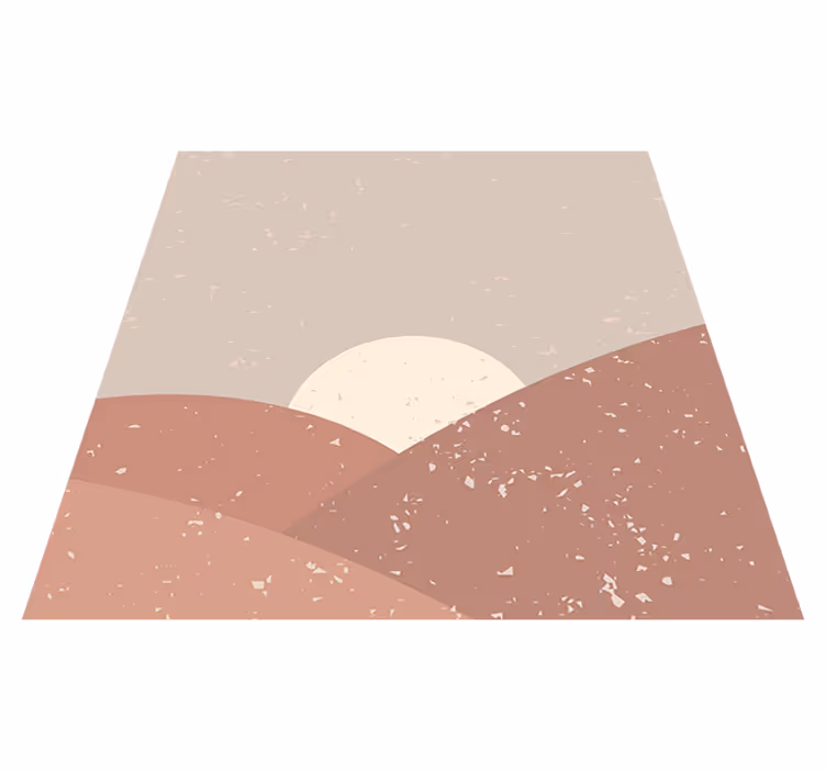 Alfombra vinílica geométrica amanecer artístico - TenVinilo