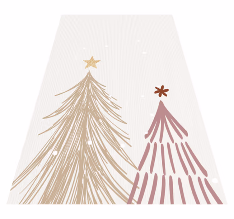 Alfombra vinílica navidad Árbol minimalista - TenVinilo