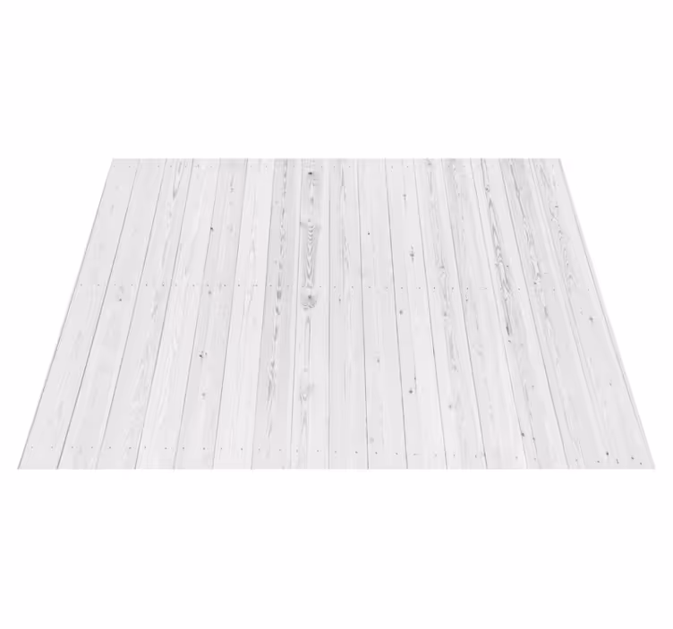Alfombra vinílica recibidor patrón madera blanca vintage - TenVinilo