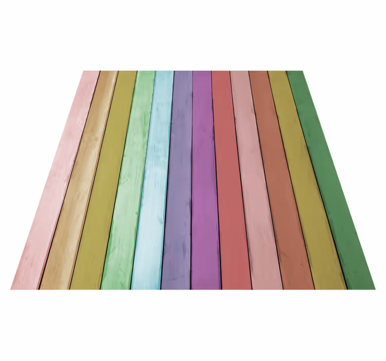 Alfombra vinílica recibidor tablones de madera clara - TenVinilo