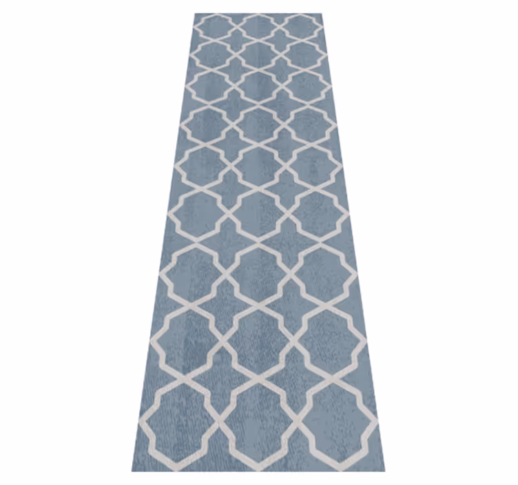 Alfombra vinílica salón patrón gris hamptons - TenVinilo