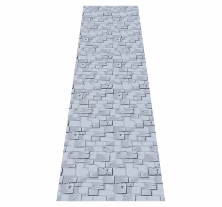 Alfombra vinílica gris piedras y ladrillos realistas - TenVinilo
