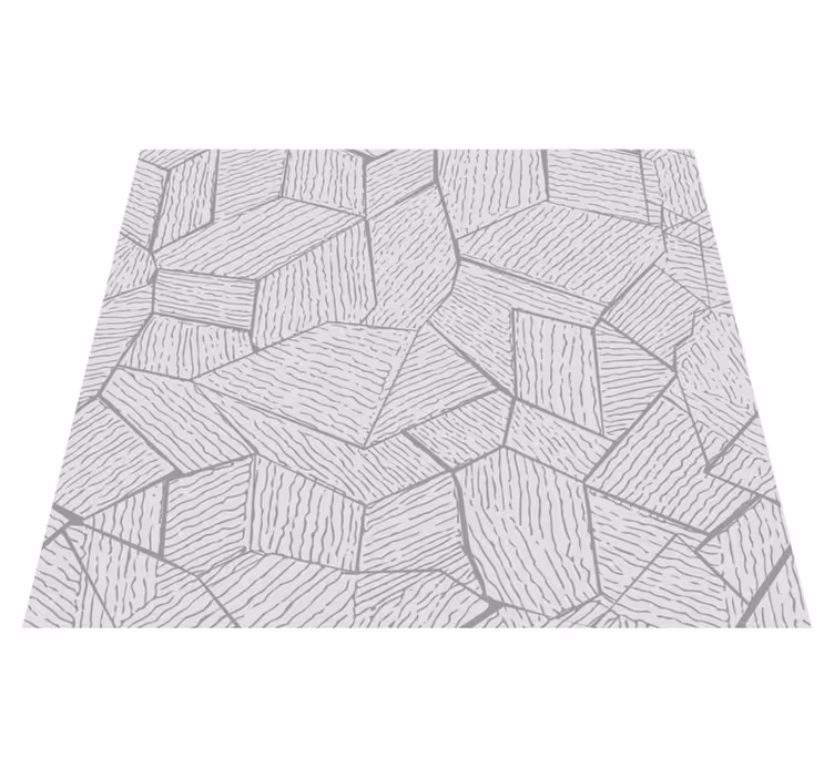 Alfombra vinílica gris efecto tejido africano - TenVinilo