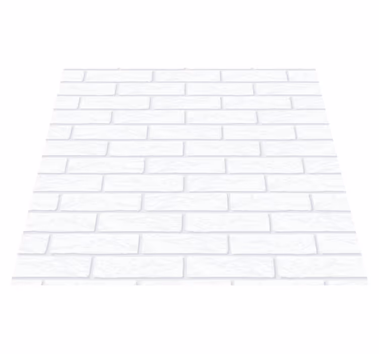 Alfombra vinílica blanca patrón de ladrillo blanco - TenVinilo