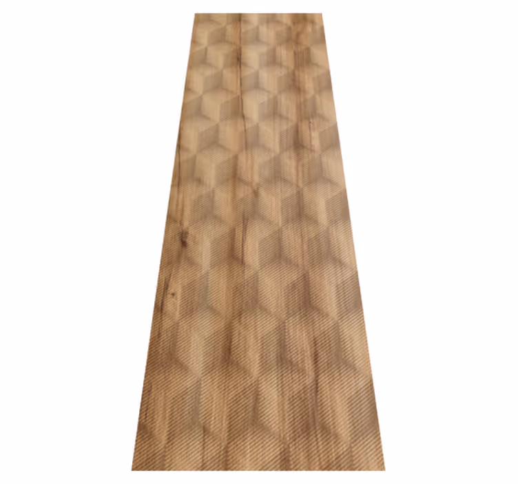 Alfombra vinílica marrón patrón diamante roble - TenVinilo