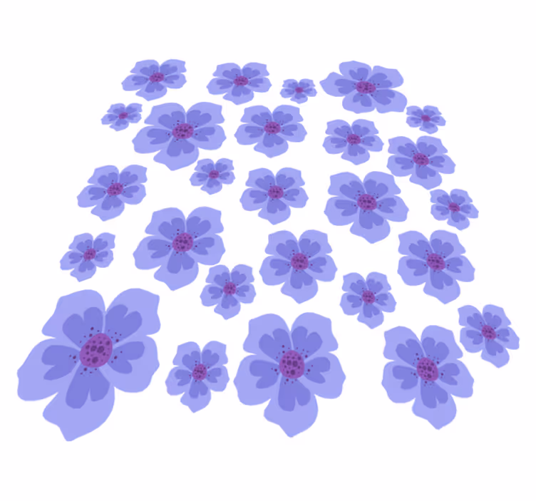 Alfombra vinílica morada flores moradas para ciclo - TenVinilo