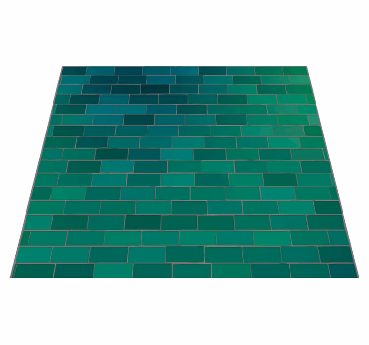Alfombra vinílica verde textura de baldosas verdes - TenVinilo