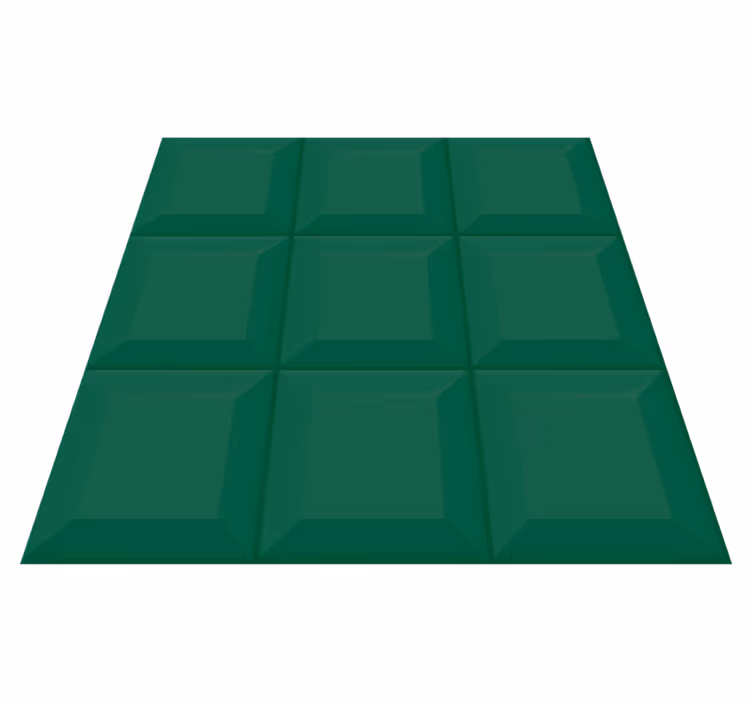 Alfombra vinílica verde adhesiva de azulejos de verduras - TenVinilo