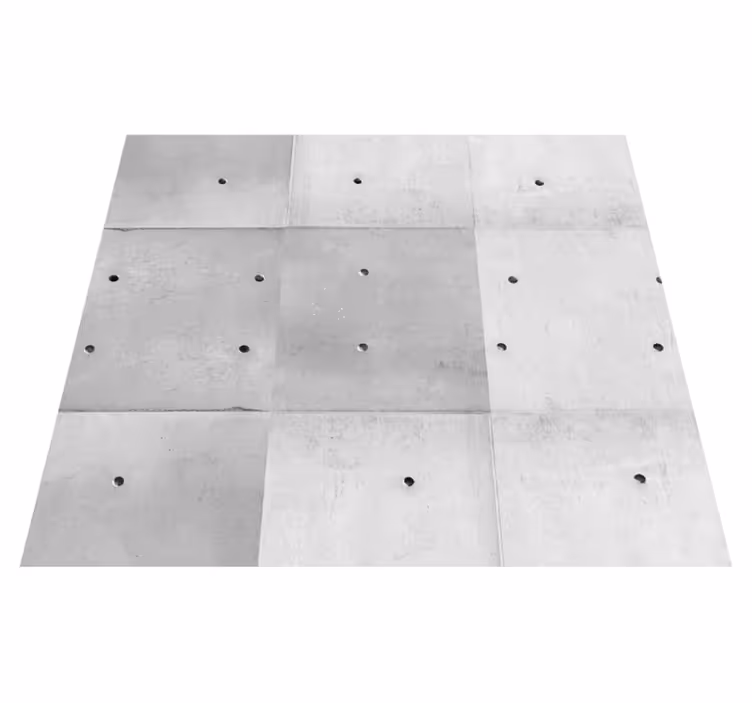 Alfombra vinílica exterior paneles de hormigón minimalistas - TenVinilo