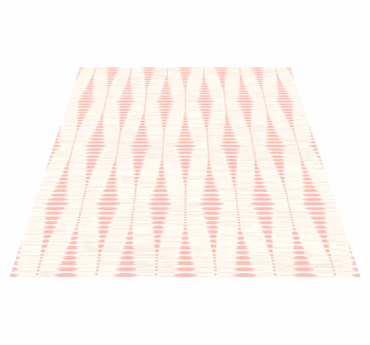 Alfombra vinílica exterior rosa pastel ikat rabaul - TenVinilo