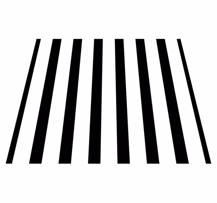 Alfombra vinílica exterior rayas clásicas en blanco y negro - TenVinilo