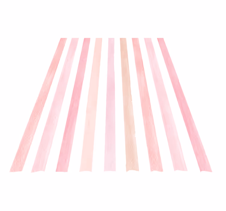 Alfombra vinílica exterior rayas verticales rosa acuarela - TenVinilo