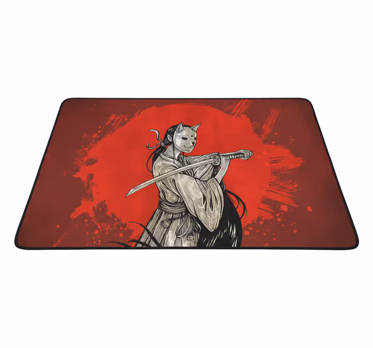 Alfombra vinílica roja señal de anime - TenVinilo