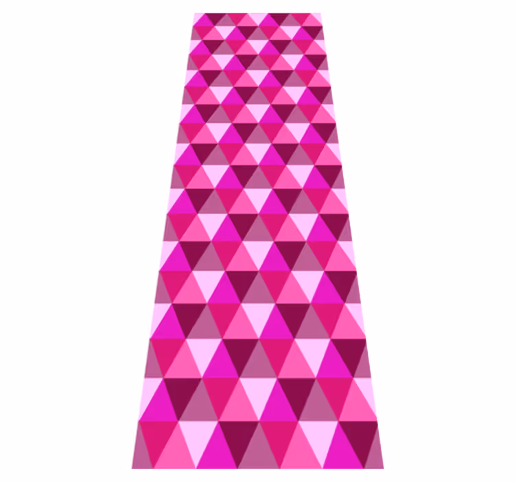 Alfombra vinílica rosa geométrica fucsia - TenVinilo