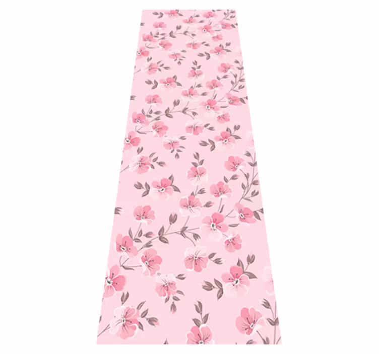 Alfombra vinílica rosa flores rosadas lindas - TenVinilo