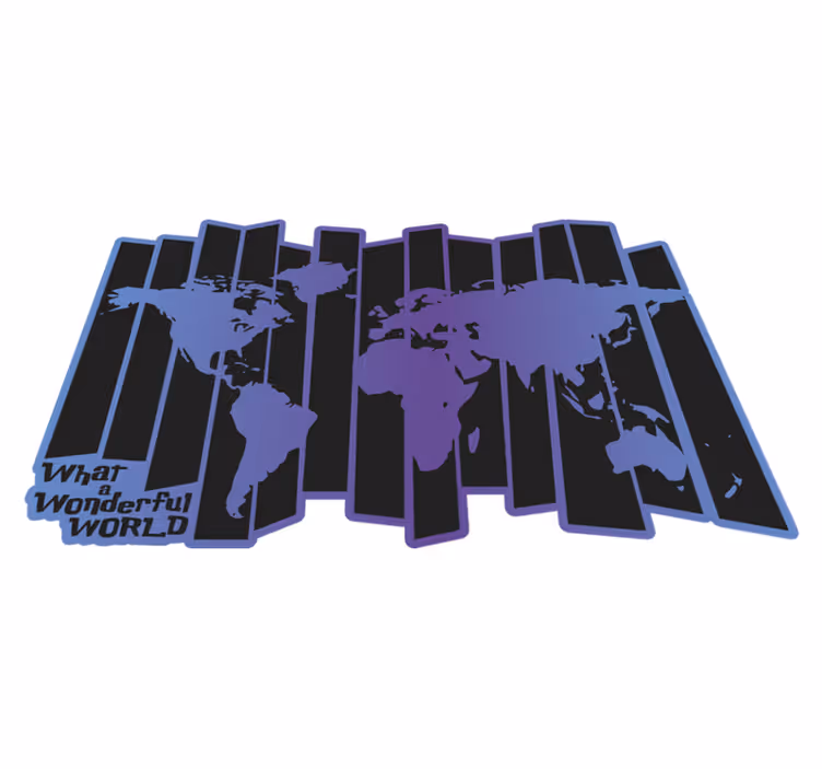 Alfombra vinílica mapamundi maravilloso mundo de vinilo - TenVinilo