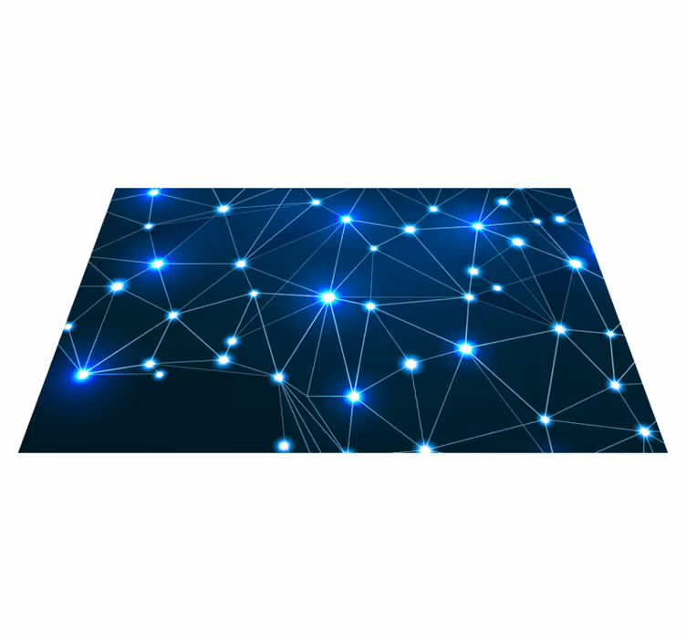 Alfombra PVC azul con destellos - TenVinilo