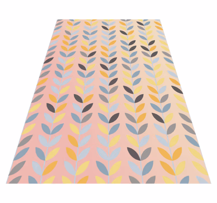 Alfombra vinílica floral estilo nórdico - TenVinilo
