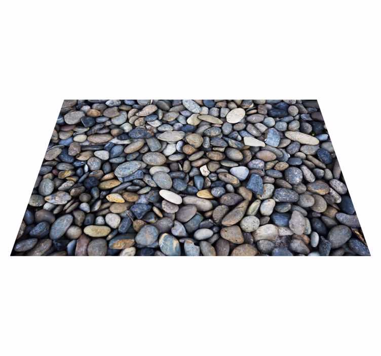 Alfombra vinílica piedras redondeadas - TenVinilo