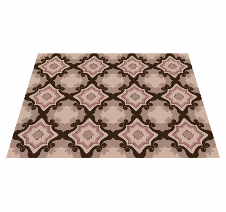 Alfombra vinílica vintage de azulejos barrocos - TenVinilo