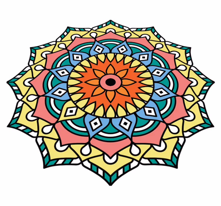Alfombra vinílica mandala mandala inspirado - TenVinilo