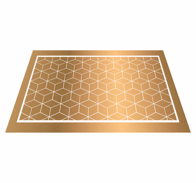 Alfombra vinílica geométrica cubos fabulosos - TenVinilo
