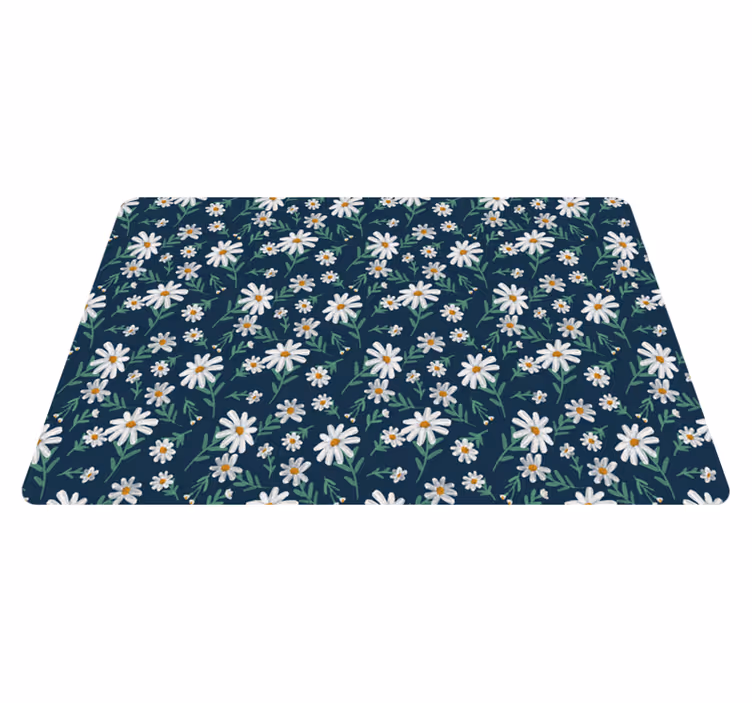 Alfombra vinílica flores superficie del patrón de margarita - TenVinilo