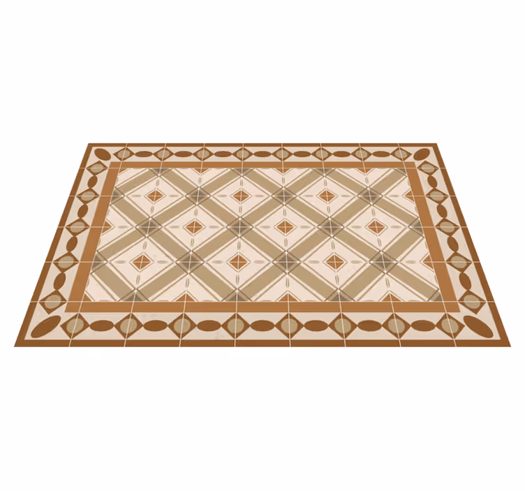 Alfombra vinílica hidráulica patrón inspirado en azulejos - TenVinilo