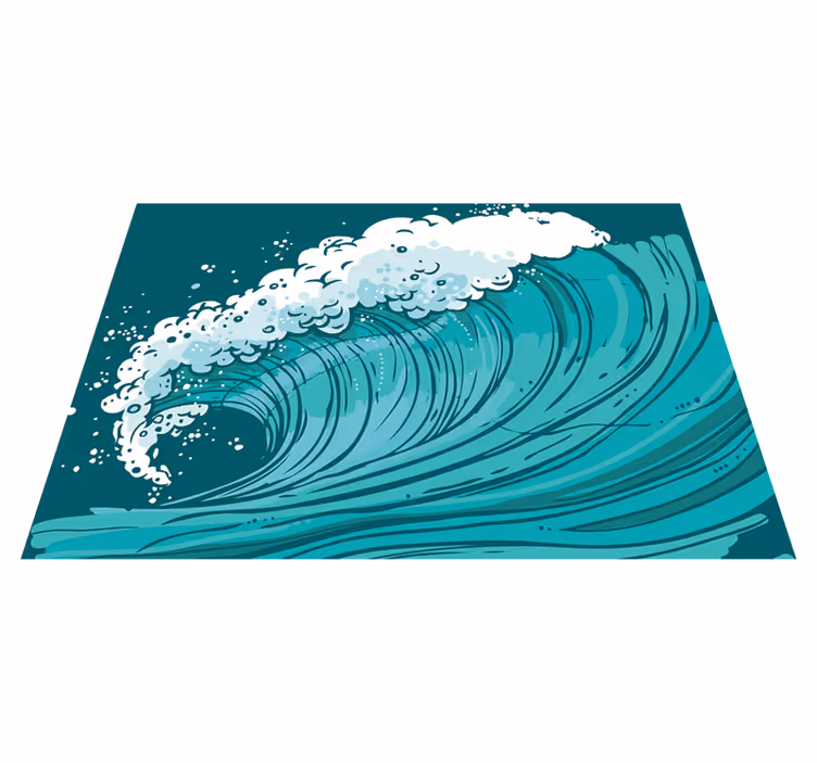 Alfombra vinílica naturaleza movimiento de las olas marinas - TenVinilo