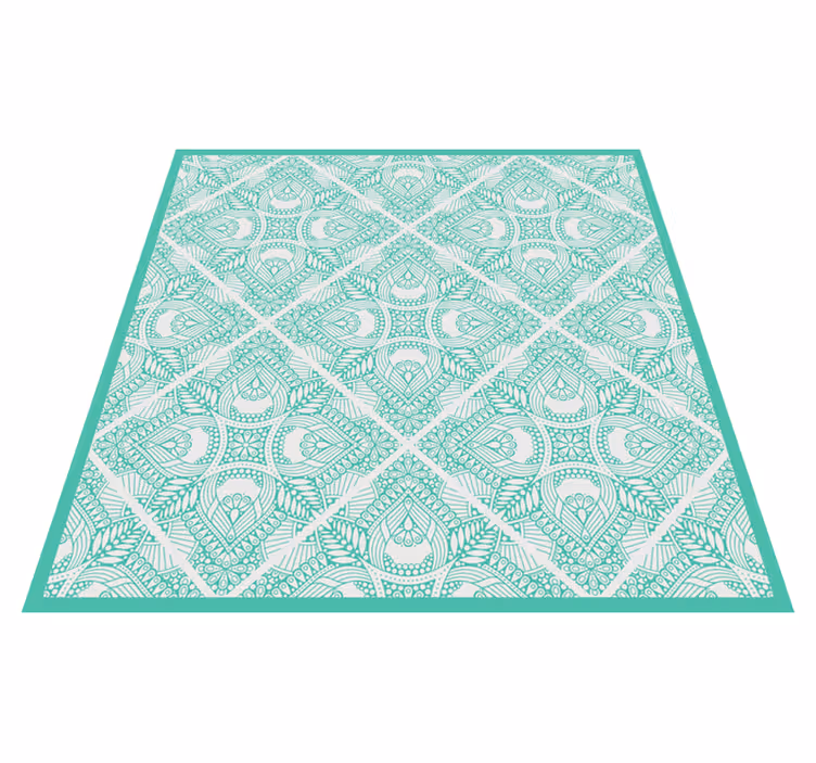 Alfombra vinílica geométrica con diseño de patrones - TenVinilo