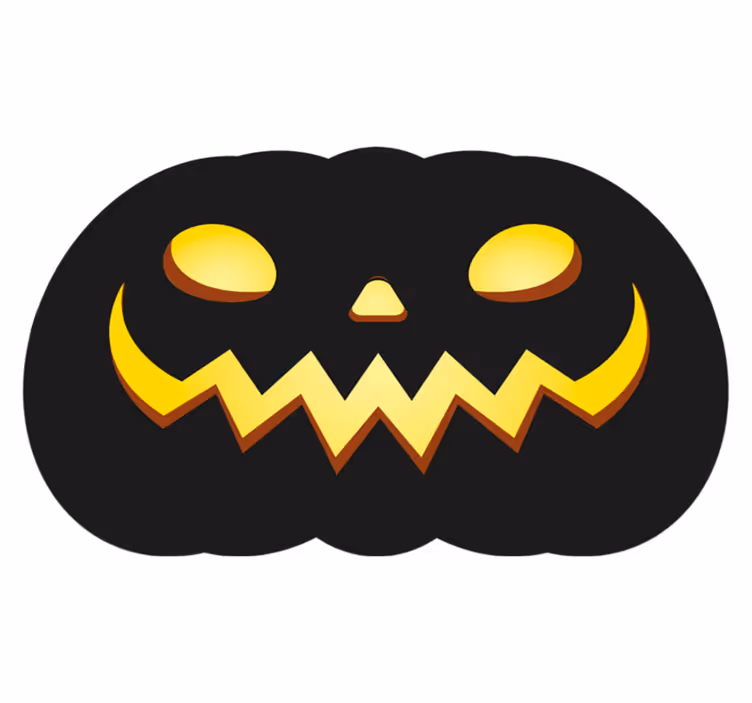 Alfombra vinílica Halloween cara de calabaza espeluznante - TenVinilo