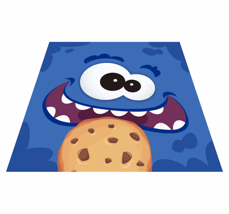 Alfombra vinílica infantil delicia monstruo de las galletas - TenVinilo