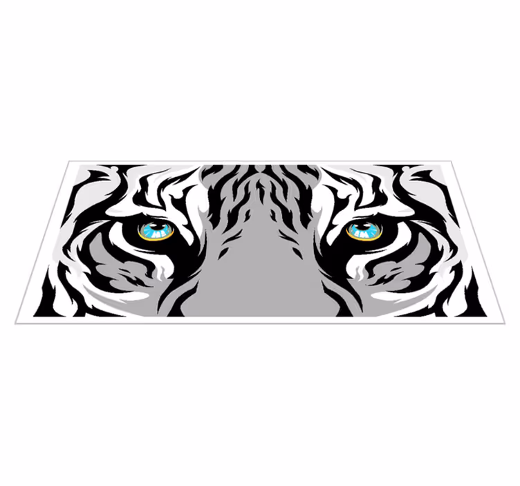 Aflombra vinílica animales Tigre de ojos azules - TenVinilo