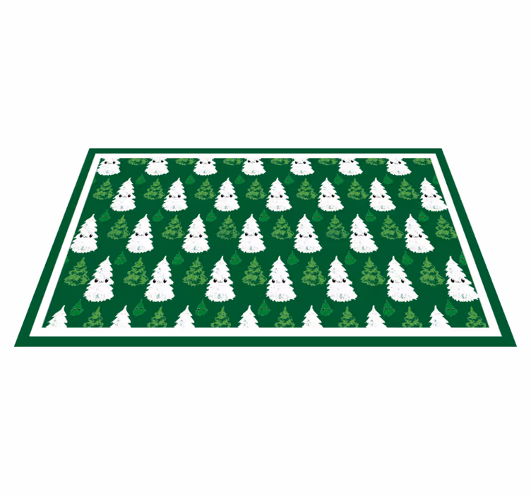 Alfombra vinílica navidad motivo festivo de abeto - TenVinilo