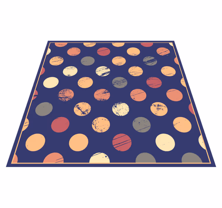 Alfombra vinílica geométrica patrón de puntos abstracto - TenVinilo