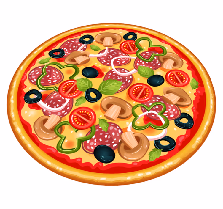 Alfombra de vinilo para cocina deliciosa porción de pizza - TenVinilo