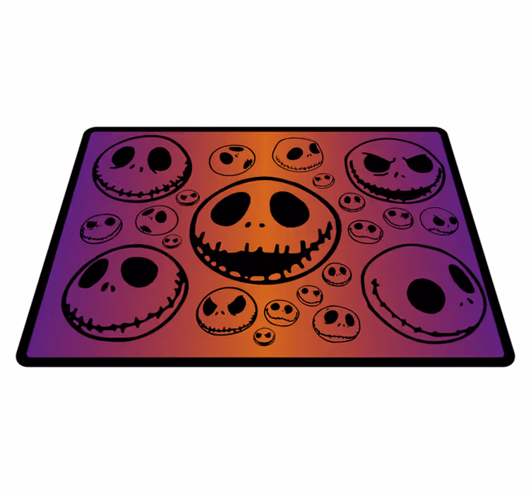 Alfombra vinílica halloween calaveras espeluznantes - TenVinilo