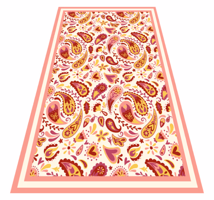 Alfombra vinílica imitación textura paisley - TenVinilo