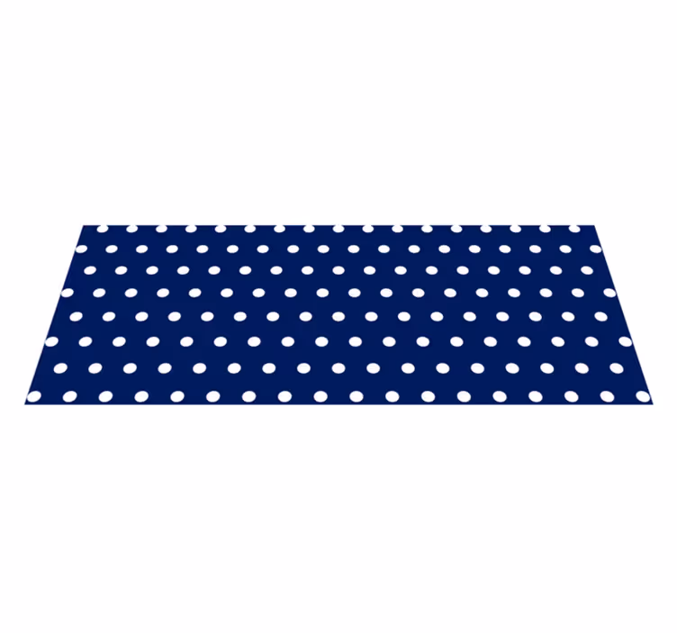Alfombra vinílica azul con puntos blancos - TenVinilo