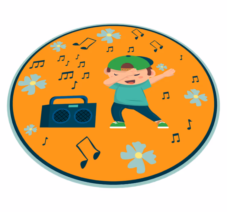 Alfombra vinílica infantil imágenes de baile infantil - TenVinilo