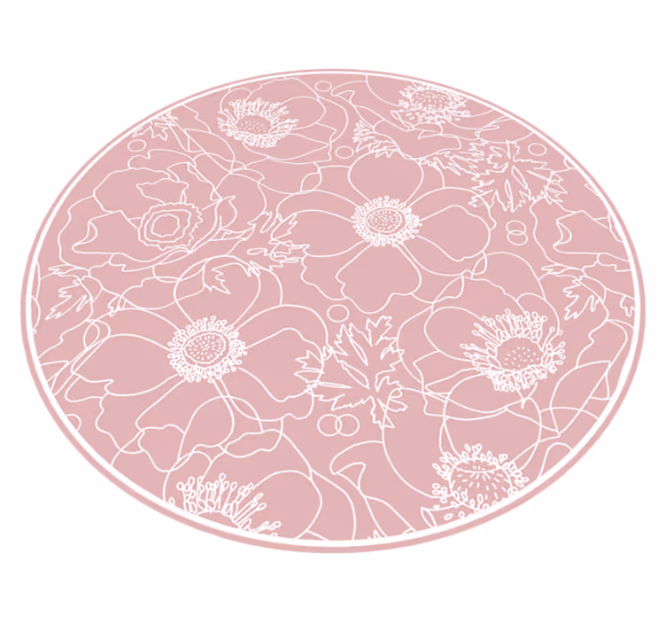 Alfombra vinilo salón textura elegante pintura rosa - TenVinilo