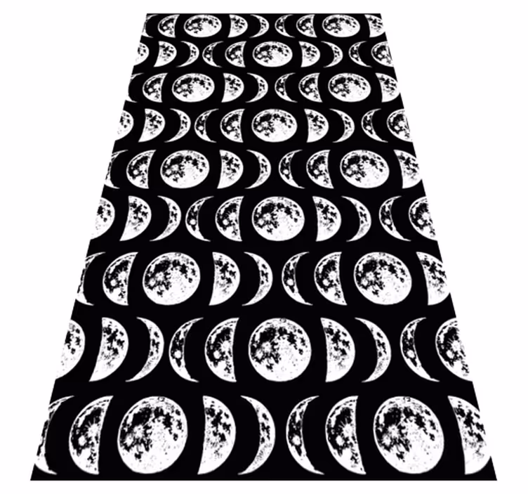 Alfombra vinílica moderna fases de luna - TenVinilo