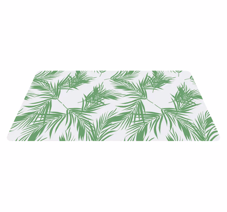 Alfombra vinílica flores patrón de palma tropical - TenVinilo
