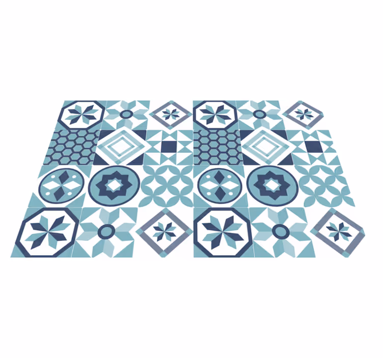 Alfombra vinílica mosaico inspiración de mosaicos - TenVinilo