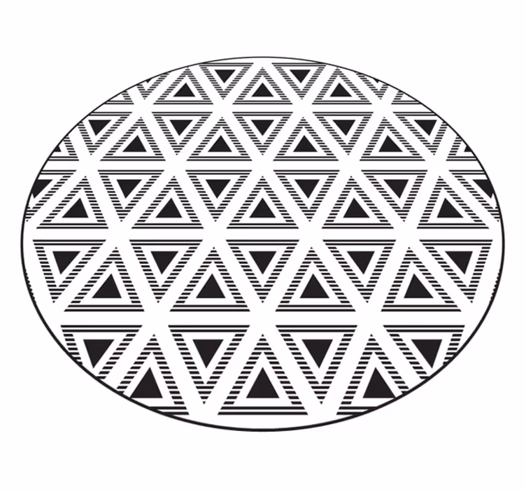 Alfombra vinílica geométrica composición triangular - TenVinilo