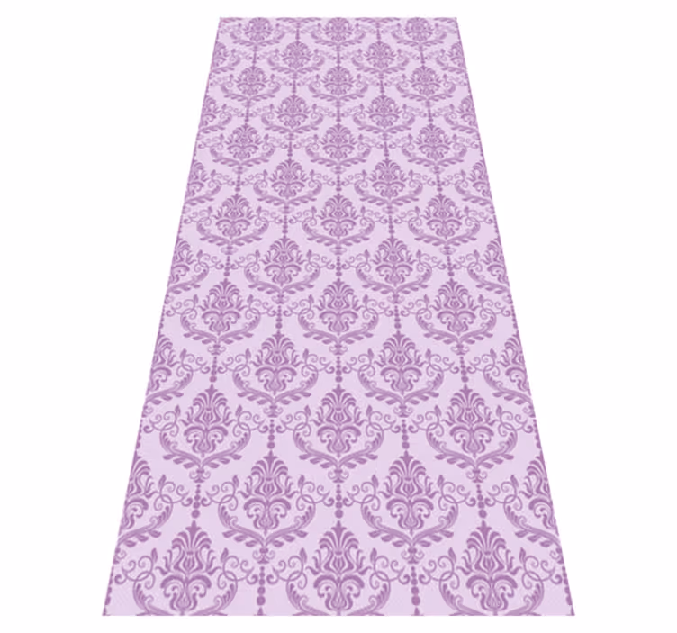 Alfombra vinílica vintage Malva de color ornamental - TenVinilo